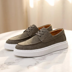 Ilio | Tenis de Piel Caqui Premium