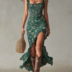 Aria | Vestido Maxi Verde