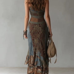 Ambra | Vestido Étnico de Hombro Descubierto