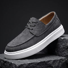 Ilio | Tenis de Piel Caqui Premium