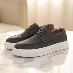 Ilio | Tenis de Piel Caqui Premium