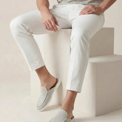 Yacht | Mocasín Abierto de Gamuza — Blanco