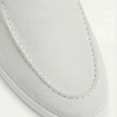 Yacht | Mocasín Abierto de Gamuza — Blanco