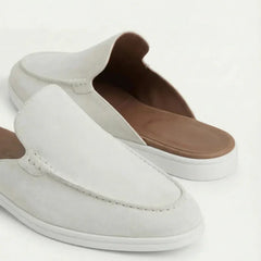 Yacht | Mocasín Abierto de Gamuza — Blanco