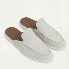 Yacht | Mocasín Abierto de Gamuza — Blanco