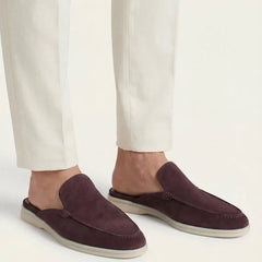 Yacht | Mocasín Abierto de Gamuza — Café Oscuro