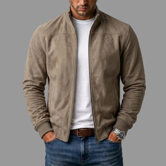 Corrado | Chamarra Bomber de Gamuza Premium