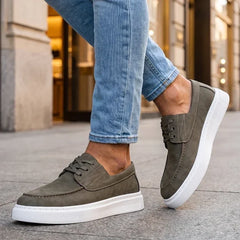 Ilio | Tenis de Piel Caqui Premium