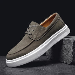 Ilio | Tenis de Piel Caqui Premium