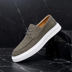 Ilio | Tenis de Piel Caqui Premium