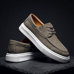 Ilio | Tenis de Piel Caqui Premium