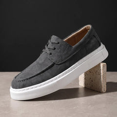 Ilio | Tenis de Piel Caqui Premium