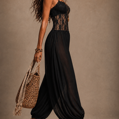 Laia | Jumpsuit de Encaje con Escote Halter