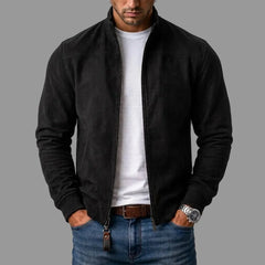 Corrado | Chamarra Bomber de Gamuza Premium