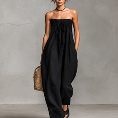Ninetta | Jumpsuit de Verano sin Tirantes con Moño