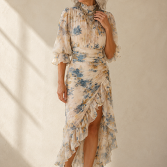 Emma | Vestido de Chifón Beige