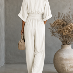Elisa | Jumpsuit Fluido Elegante con Escote en V