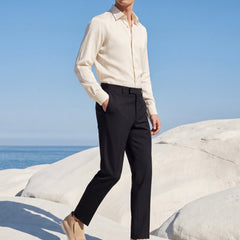 Monaco | Mocasín Abierto de Gamuza — Beige