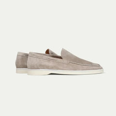 Classico | Mocasín de Gamuza — Gris Claro