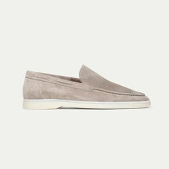 Classico | Mocasín de Gamuza — Gris Claro