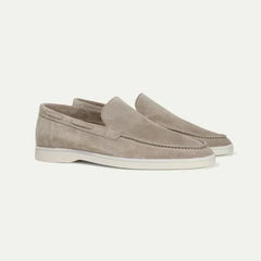 Classico | Mocasín de Gamuza — Gris Claro