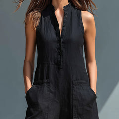 Letizia | Jumpsuit Minimalista sin Mangas