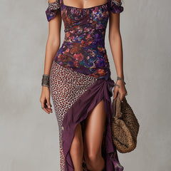 Delia | Vestido Maxi Animal Print