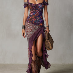 Delia | Vestido Maxi Animal Print