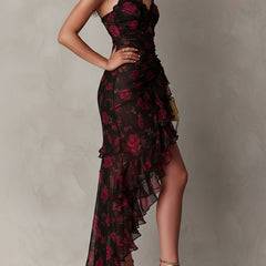Vittoria | Vestido de Flores con Olanes