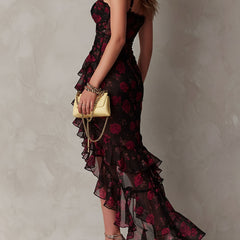 Vittoria | Vestido de Flores con Olanes