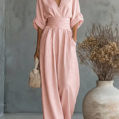 Elisa | Jumpsuit Fluido Elegante con Escote en V