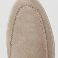 Yacht | Mocasín Abierto de Gamuza — Beige