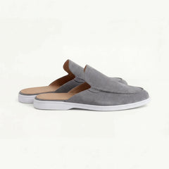 Yacht | Mocasín Abierto de Gamuza — Gris