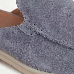 Yacht | Mocasín Abierto de Gamuza — Celeste