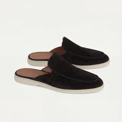 Yacht | Mocasín Abierto de Gamuza — Negro