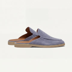 Yacht | Mocasín Abierto de Gamuza — Celeste