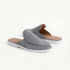 Yacht | Mocasín Abierto de Gamuza — Gris