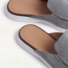 Yacht | Mocasín Abierto de Gamuza — Gris