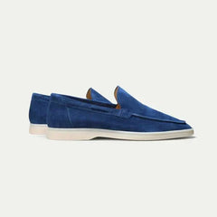 Classico | Mocasín de Gamuza — Azul Arándano