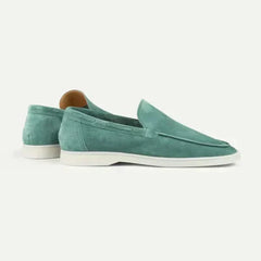 Classico | Mocasín de Gamuza — Azul Brillante