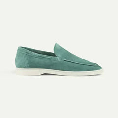 Classico | Mocasín de Gamuza — Azul Brillante