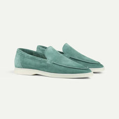 Classico | Mocasín de Gamuza — Azul Brillante