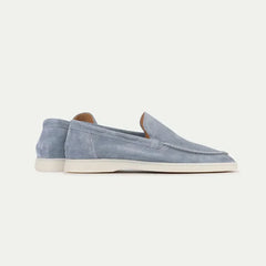 Classico | Mocasín de Gamuza — Celeste