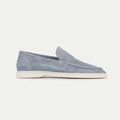 Classico | Mocasín de Gamuza — Celeste