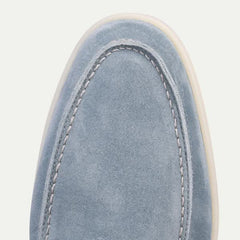 Classico | Mocasín de Gamuza — Celeste