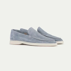 Classico | Mocasín de Gamuza — Celeste