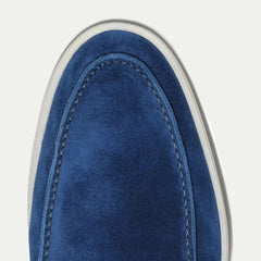 Classico | Mocasín de Gamuza — Azul Arándano
