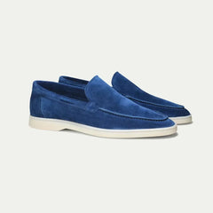 Classico | Mocasín de Gamuza — Azul Arándano