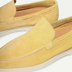 Classico | Mocasín de Gamuza — Amarillo Limón
