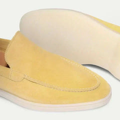 Classico | Mocasín de Gamuza — Amarillo Limón